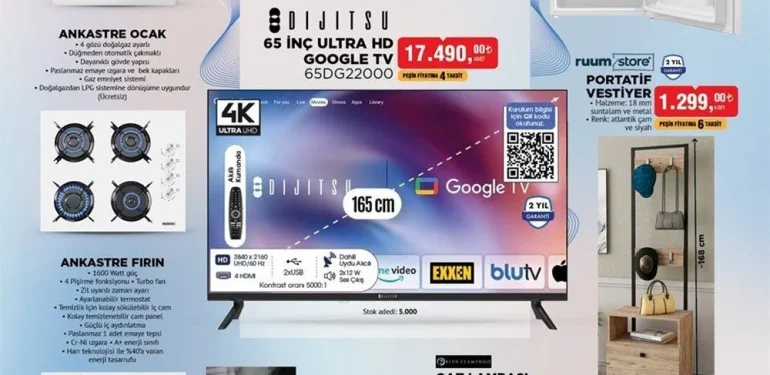 Bim Aktüel Ürünler Kataloğu 27 Aralık 2024 Yayınlandı! Televizyon, Ocak, Fırın, Mini Buzdolabı ve Daha Fazlası…